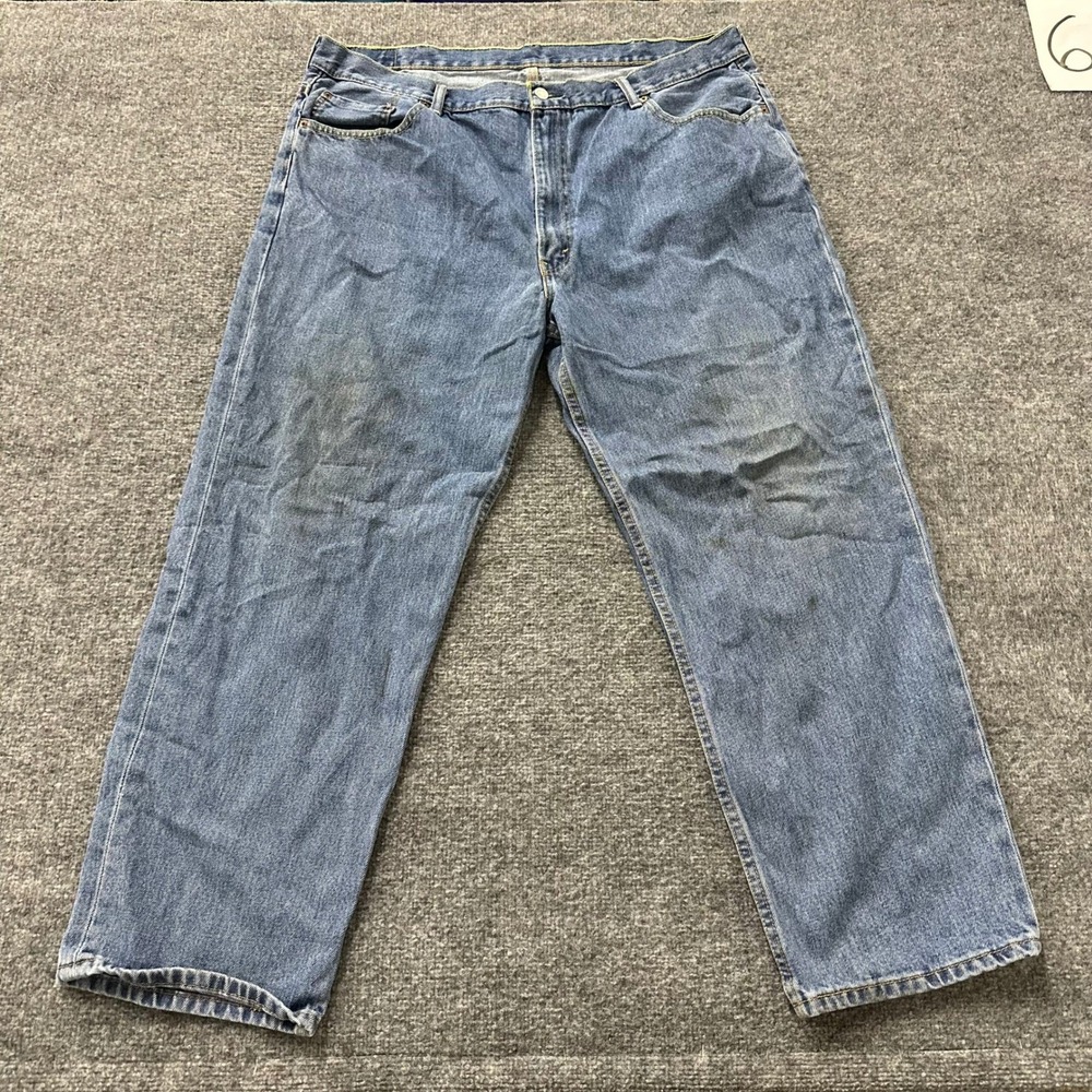 Levi's Jeans Mens Size 44x30 Blue 550 Relaxed Fit Tapered Leg Cotton Denim Good